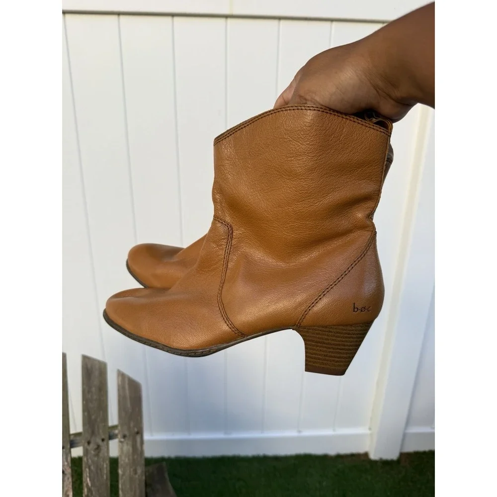 Boc Women's Western Tan Leather‎ Ankle Pull Up 2